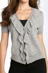 BCBG MAXAZRIA ruffle trim top